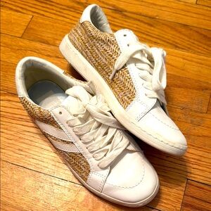 Dolce Vita White and Tan Sneakers with Chic Design